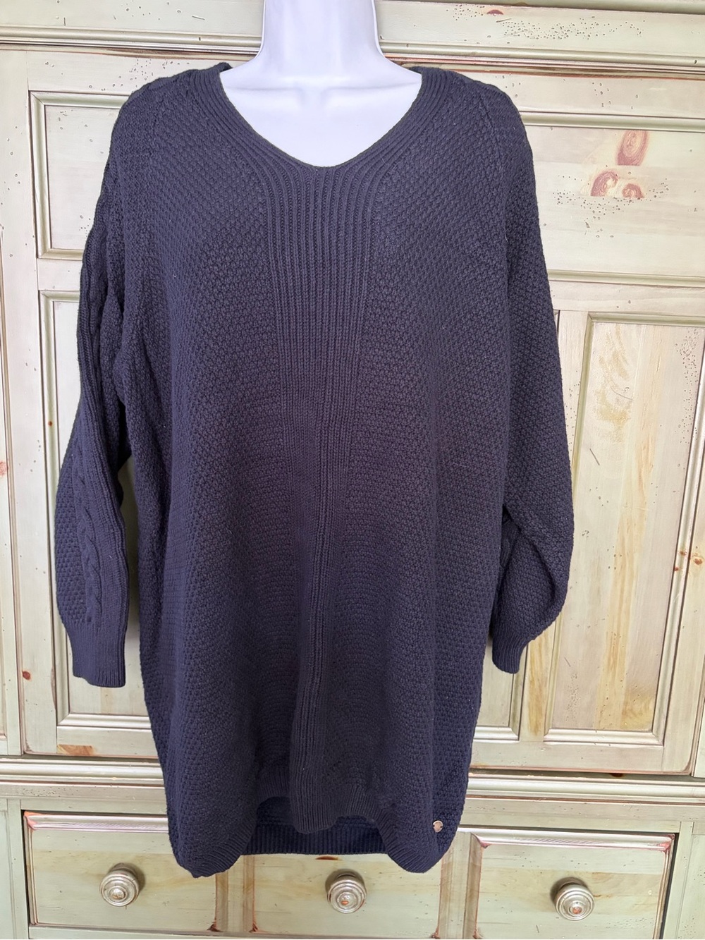 Roxy Women's V-Neck Oversized Knit Sweater/ Sweater Dress